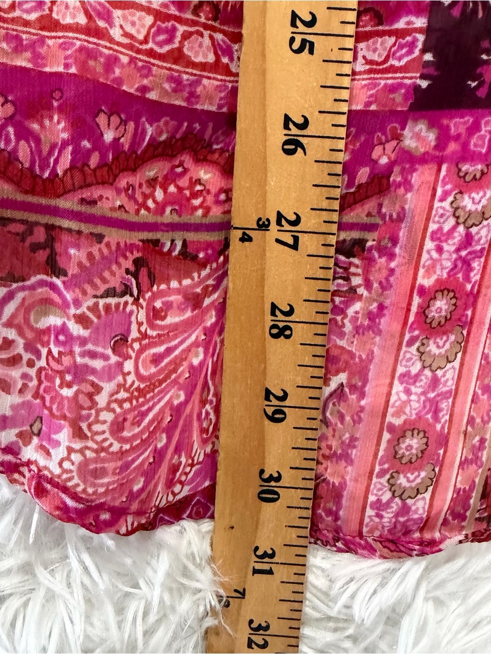 Susan Graver Womens Sheer Paisley Button Up Top Size 2X Pink Long Sleeve Office - Picture 6 of 8